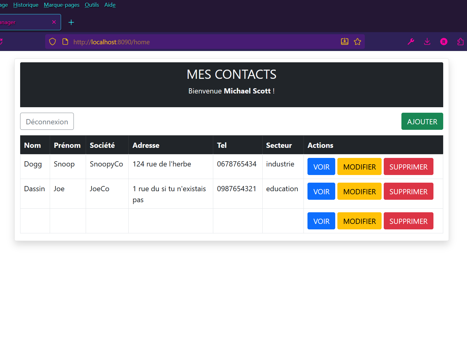 Contact Pro Manager App